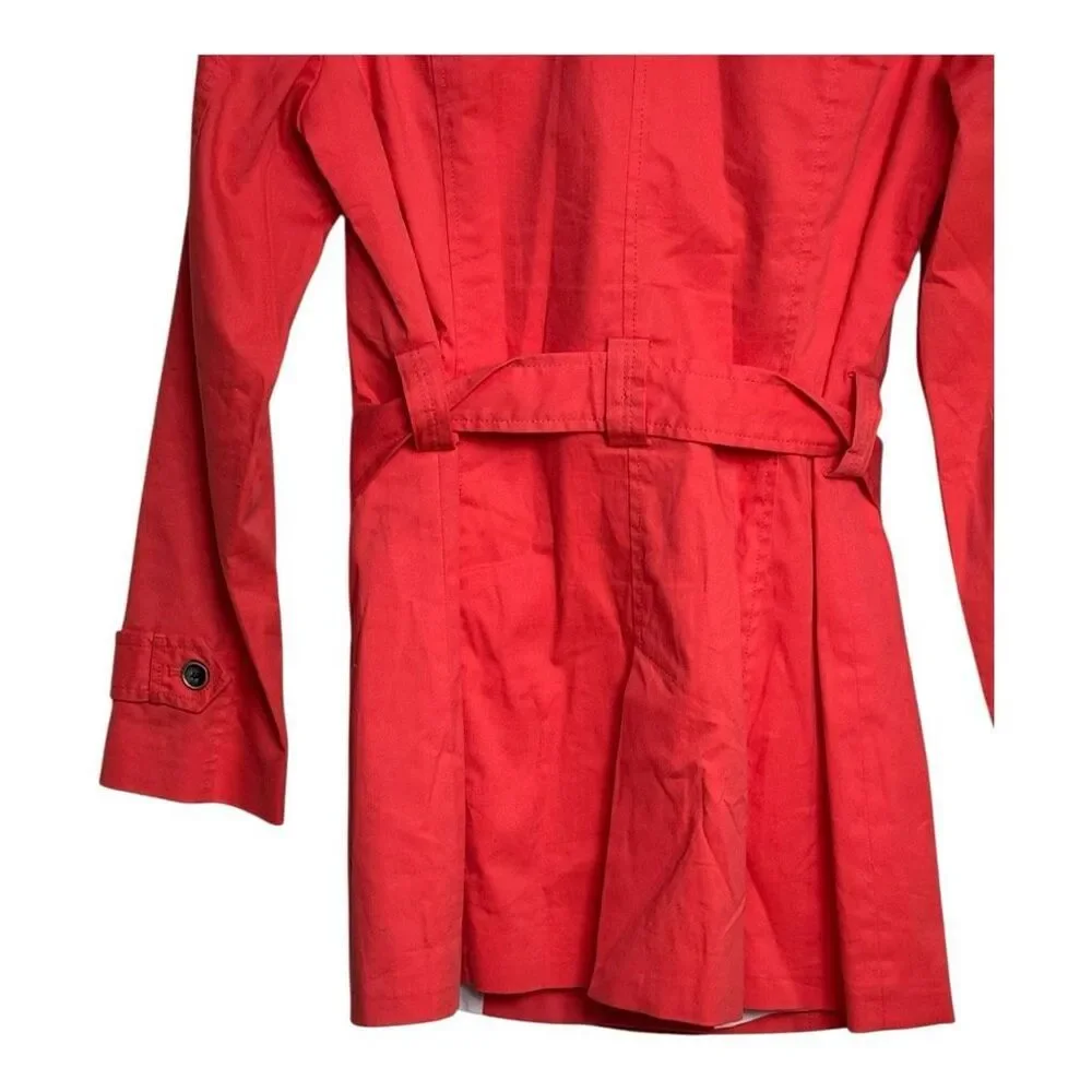 Zara basic coral trench coat with belt #trenchcoat large‎ - Picture 5 of 8